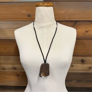 Shaman Sandalwood 80cm slider necklace